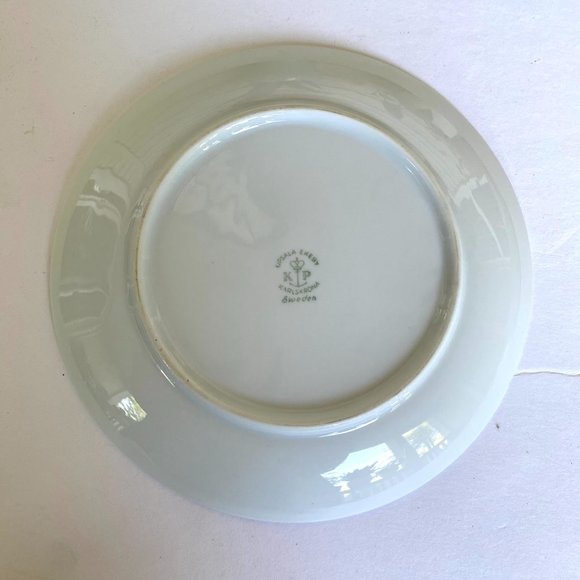 Vintage 1960s UPSALA EKEBY Karlskrona Salad Plate -Fruits Center, Thick Gold Rim - Picture 8 of 8